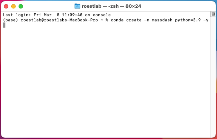 Create a new conda environment