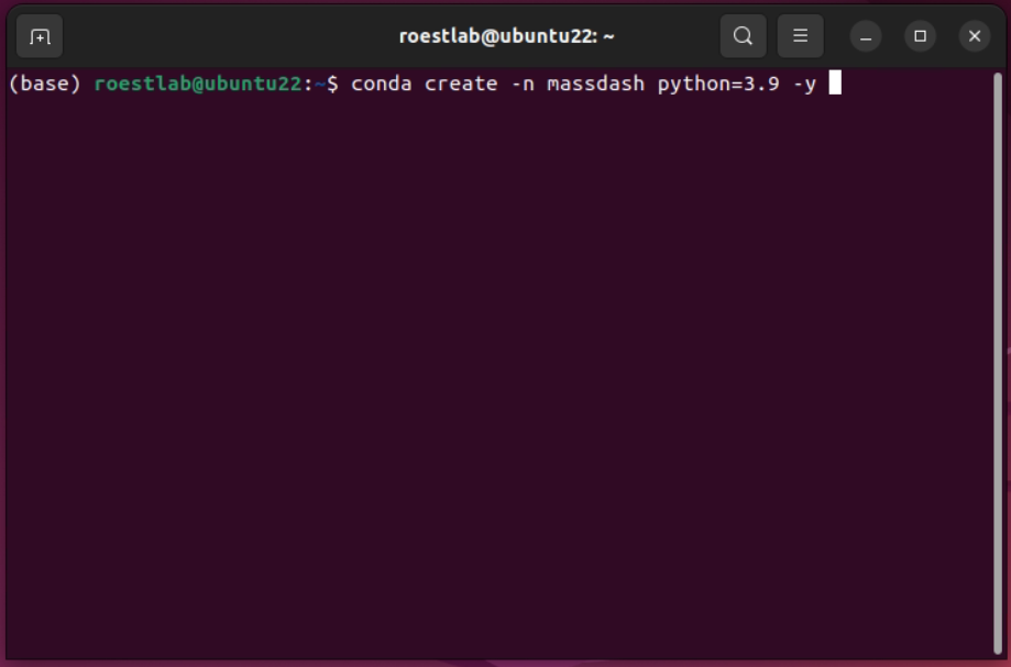 Create a new conda environment